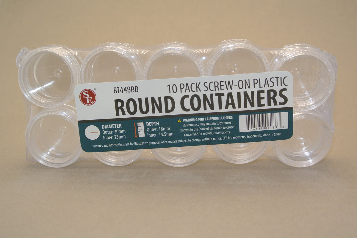 10 Pack Round Plastic Containers – Axman Surplus