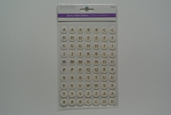 Alphabet Button Stickers